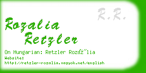 rozalia retzler business card